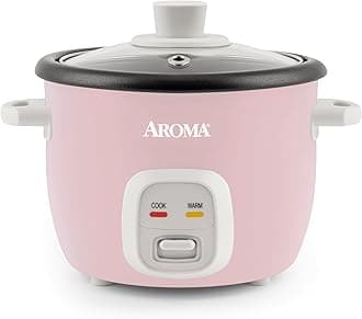 Aroma Housewares 4-Cups (Cooked) / 1Qt. Rice & Grain Cooker (ARC-302NGP), Pink