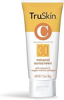 Mineral Sunscreen SPF 30 for Face - Zinc Oxide Broad Spectrum Protection with Squalane, Vitamin C & Marine Collagen - Reef-Safe Mineral Face Sunscreen for Sensitive Skin, 1.7 fl oz