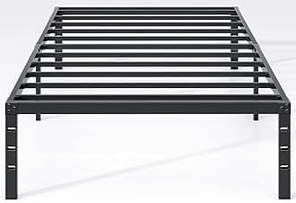 Metal Bed Frame,Twin Size Bed Frame with Storage Space,Heavy Duty Sturdy Mattress Foundation,Easy Assembly,No Box Spring Needed, Black,14 Inch,Twin