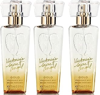 Body Fragrance Mist Travel Size 2.5 Fl Oz Lot of 3 (Angel Gold)