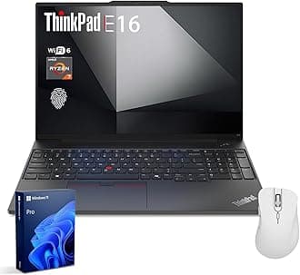 Lenovo ThinkPad E16 Gen 2 Business Laptop, 16" FHD+, AMD Ryzen 7 7735U, 16GB DDR5 RAM, 1TB SSD, Fingerprint, Backlit Keyboard, HDMI, Wi-Fi 6, Windows 11 Pro, Black, w/Bundle