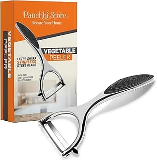 Panchhi Store Vegetable and Fruit Peeler Multipurpose Use for Kitchen Stainless Steel Blades Set of 1