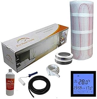 Electric Underfloor Yellow Box Heating kit 150w - 12.0m2 - Black Touch Thermostat