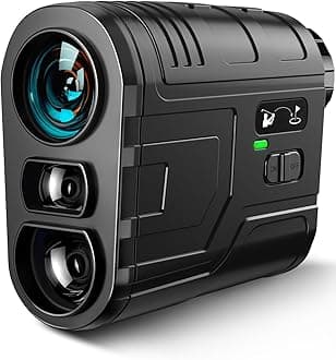 Range Finder Golf with Slope, 7X Magnification Range Finder, Lightweight Portable Rechargeable Rangefinder, Flag Lock Vibration, Switch for Legal, Range Finders for Hunt/Golf Accessory