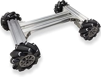 Professional Smart 4WD Metal Robot Car Chassis Kit with 97mm Mecanum Wheels, DIY RC Robotic Moving Platform,for AGV, School Eduactional Science Kits, Remote Control Robotic STEAM Model Experiment