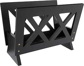Frenchi Home Furnishing Contemporary Magazine Rack, Black