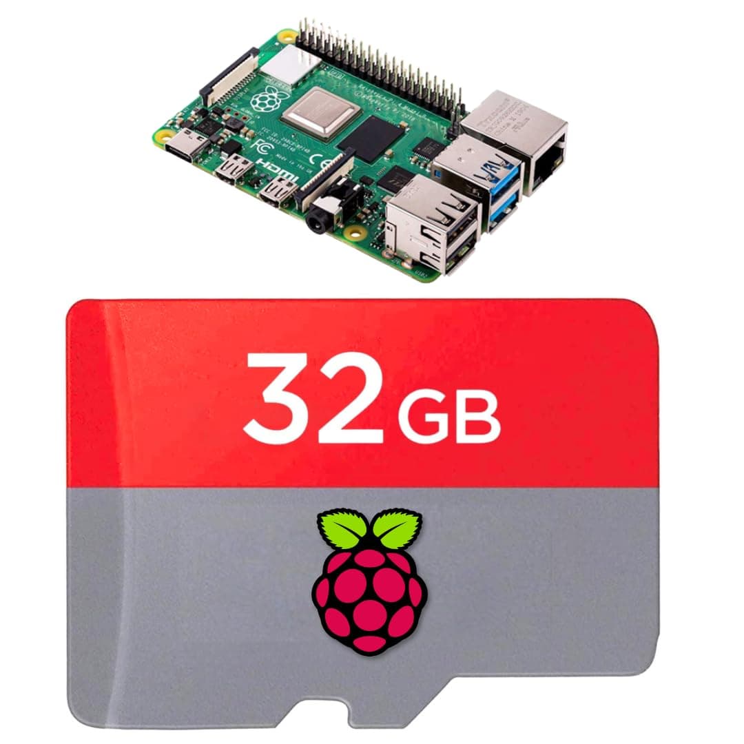 32GB Raspberry Pi Preloaded (Noobs) SD Card | 4, 3B+ (Plus), 3B, 2, Zero Compatible with All Pi Models