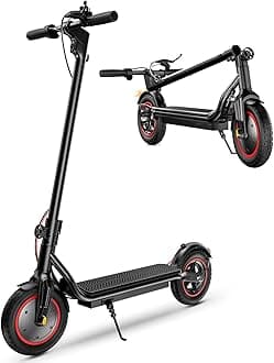 Electric Scooter, 23 Miles, 22 MPH Top Speed Electric Scooter for Adults, 500W Powerful Motor,10"/8.5" Pneumatic Tires Commuting Scooter, Foldable Escooter for Commuting & Campus Use