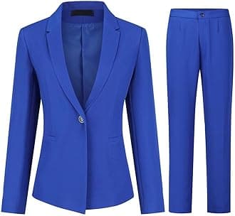 YUNCLOSWomen's 2 Piece Office Lady Business Suit Set Slim Fit Blazer Pant