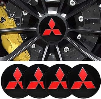 4 x 56.5mm Car Lettering BBS Wheel Center Cap Sticker Wheel Emblem Badge Logo Stickers (fit Mitsubishi)