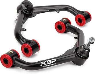 KSP PERFORMANCE 2"-4" Upper Control Arm for Silverado Sierra 2500 3500 2000-2010, Adjustable Tubular Suspension Arms Compatible with Chevrolet GMC After 2-4inch Lift (Package of 2 Black)