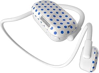 Purity Air Open Ear Headphones - True Air Conduction Wireless Bluetooth Open Ear Earbuds with Dual Mic for iPhone/Android - Secured Long Wearing Comfort, Sports Sweat Resistant (Blue Dots)