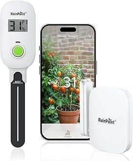 Smart Digital Wireless Plant Moisture Meter Houseplants Indoor WiFi Hub Kit with Low/High Moisture Alert,Real-time Monitor Hygrometer Sensor Outdoor Gardening Push Notification&Email