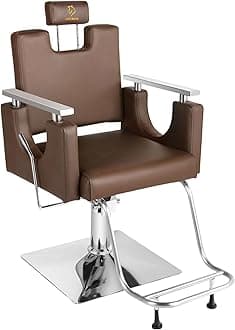 Heavy Duty Barber Chair, 360° Swivel Reclining Salon Chair for Hair Stylist, Height Adjustable Hydraulic Hairdressing Chair with Footrest for Barber Shop, Beauty Salon, Hairdressers