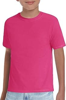 Boys T-Shirts Kids Short Sleeve Crewneck Solid Basic Tees Casual Tops 5-14 Years