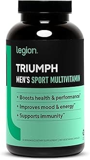 LEGION Triumph Men's Sport Vitamin - Complete Multivitamin for Men - Daily Vitamins for Men to Boost Health and Performance - Men's Multivitamin with 21 Vitamins & Minerals - 30 Servings