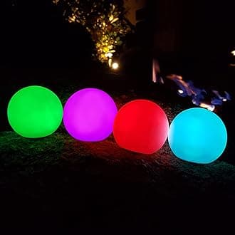 Floating Pool Light Ball, RGB Color Changing Bath Hot Tub Light, IP68 Waterproof Orb Light up Ball for Pool Gift, Glow Led Pool Balls Lights for Hot Tub,Pond,Bathtub,Spa, Decor Outdoor Indoor(4PCS)