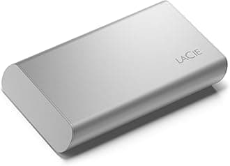 LaCie STKS2000400 Portable SSD 2TB USB-C Mac/iPad/Windows Silver