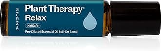 Plant Therapy Relax Essential Oil Blend Pre-Diluted Roll On 10 mL (1/3 oz) 100% Pure, Natural Aromatherapy for Stress Relief and Better Sleep