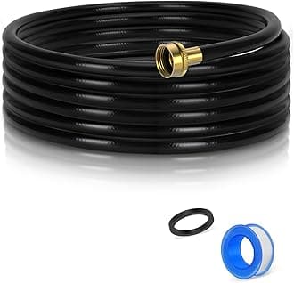 20FT Dehumidifier Drain Hose with 3/4 Inch FHT Connector, featuring Rust-Resistant Brass Fittings for Leak-Proof Connection, Perfectly Compatible with Most Dehumidifier Brands(7 Length Options)