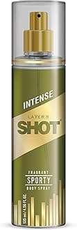 Layer’r Shot Gold Sporty Body Spray for Men, 135ml | Long-Lasting Deodorant with Fresh Grapefruit, Pineapple & Vanilla Amber Fragrance | All-Day Freshness | Ideal for Daily Use