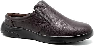 OrthoComfoot Men's Orthopedic Leather Dress Walking Shoes: Comfortable Plantar Fasciitis Loafers with Arch Support for Flat Feet, Casual Business Orthotic Slip-On for Foot and Heel Pain Relief