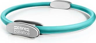 Core Balance Pilates Resistance Ring, Dual Grip Magic Exercise Circle, Double Handle Thigh Arm Toner, Physical Therapy Tool, 15 Inch