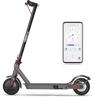 S2 Electric Scooter - 8.5" Solid Tires - Up to 17 Miles Long-Range & 19 MPH Portable Folding Commuting Scooter for Adults with Double Braking System and App (S2)