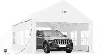 Carports 10X30 Heavy Duty,Car Ports with 180G Removable Side Walls,Carport Canopy,Portable Car Port Garage,Car Shelter All Weather,White