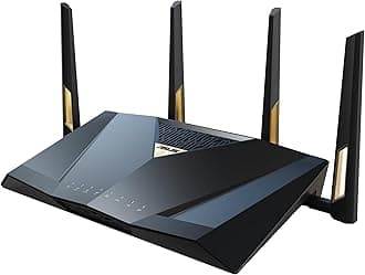 RT-BE88U Dual-band WiFi 7 AiMesh Extendable Performance Router, 4K-QAM, MLO, Dual 10G ports, SFP+, Four 2.5G ports, Four 1G ports, 34G WAN/LAN capacity, Subscription-free network security, VPNs