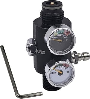 Adjustable Compressed Air Regulator Dual Gauge Pneumatic Air Valve Input 4500psi, Output 0 to 3000psi, M18*1.5, 5/8"-18UNF for Paintball Airsoft PCP (M18*1.5)