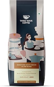 THIRD WAVE COFFEE | Signature South Indian Filter Blend | Dark Roast | Aeropress | Arabica Coffee | 250 Grams | Medium Grind