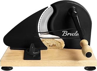 Manual Bread Slicer Adjustable Thickness, Hand Crank Bread Slicer for Homemade Sourdough Bread with Scale Line & Suction Cup & Metal Guide,Quality Solid Wood Base & Gift-Level Packaging