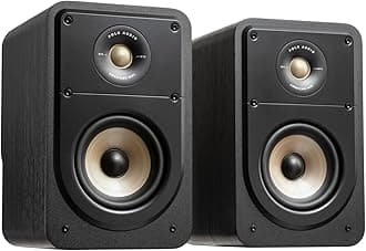 Signature Elite ES15 High-Resolution Bookshelf Speakers for Home Theater, Stereo Speakers, Surround Speakers, Hi-Res Certified, Compatible with Dolby Atmos and DTS: X (Pair) - Black