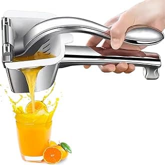 AUAM Real Stainless Steel Lemon Squeezer Citrus Juicer Hand Press Heavy Duty Manual Squeeze Juice Extractor Maker Orange Lime Grapefruit Presser