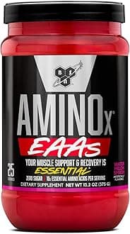 Amino X EAAs, Muscle Recovery & Endurance, 10g Essential Amino Acids, 5g BCAAs, Zero Sugar, Caffeine Free, Watermelon Splash, 13.2oz, 25 Servings