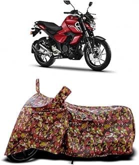 DUFFEL-Two Wheeler Bike Body Cover Compatible for Yamaha Fzs-Fi V3 Bs6 Bs6 Heat Protectio/UV-Rays/Birds Dropping/DustProof/Waterproof Indoor Outdoor and Parking Full Body Protection All Variants[RMJ]