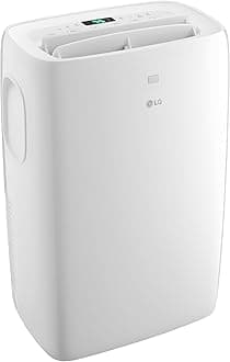 LG 6,000 BTU Portable Air Conditioner, 115V, Cools 250 Sq.Ft. (10' x 25' Room Size), Portable Air Conditioner for Home with Quiet Operation, LCD Remote Control, and Window Installation Kit, White