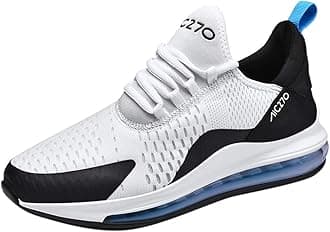 Starryflashing_Men sneakers Clearance Men Solid High Top Male Air Cushion Mesh Breathable Running Shoes Lightweight Walking Sport Shoes