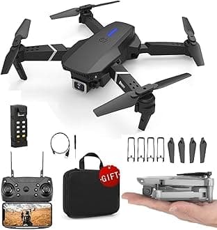 DRK Drone with 4k Camera Foldable 1080P HD Drone with FPV Live Video, Gestures Selfie, Altitude Hold, One Key Take Off/Landing, 3D Flips, Code Free Headless Mode, Aerial Photography RC Drone Ultimate 3 (black)