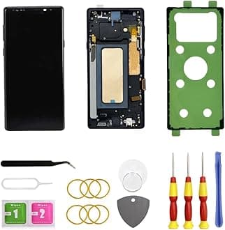 Galaxy Note9 LCD Display Screen Assembly Replacement for Samsung Galaxy Note9 Touch Digitizer Screen with Frame Toolkits SM-N960U N960F No Fingerprint (Black)