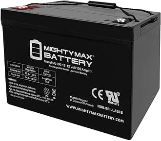 Mighty Max Battery 12V 100Ah SLA AGM Battery for Goal ZeroYeti 1250 Solar Generator