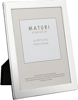 Maturi Silver Plated Photo Frame - Flat Edge Finish 4 x 6-inch (10 x 15cm)