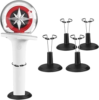 Kpop Lightstick Stand - Holder for Official Lightsticks, Display Stand - Compatible with Stray Kids, Enhypen, Ateez, Twice - Set of 5