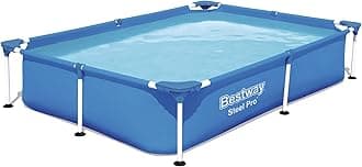 Bestway Steel Pro 7'3" x 59" x 17"/2.21m x 1.50m x 43cm Pool, Blue, 56401