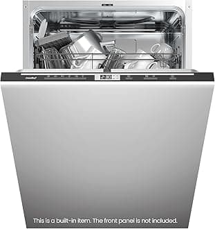 KWH-BD1413I-B Fully Integrated Dishwasher with 14 Place Settings, Auto Door Open Drying, 44dB Low Noise, Built-in Dishwasher with Auto Sensing Wash, Rapid Wash, Adjustable Upper Basket - Black