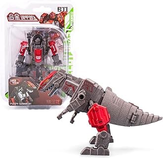 Giftik Deformable Dinosaur Animal Robot Toys, Deformed Alloy Dinosaur Animals Figures Toys for Kids Boys Girls Age 3 4 5 7 8 9 10 11 12 (Tyrannosaurus Rex)