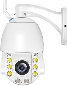 4K 8MP WiFi IP Camera Outdoor 50X Zoom Security Protection PTZ Cam 120M Distance Home Security Camera CCTV Video Surveillance(EU Plug,8MP 50X Add 64GB)