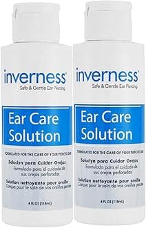 After Piercing Ear Care Solution 4 Oz 2-Pack – Gentle Piercing Care For Newly Pierced Ears