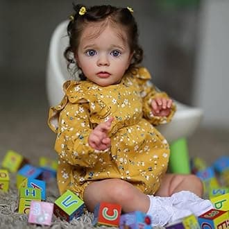 Anano Reborn Baby Dolls Toddler Girl 24 Inch Realistic Baby Doll, Silicone Babys Doll, Real Life Babys Silicone Reborn Dolls, Soft Body Lifelike Babies Birthday Gifts For Girls